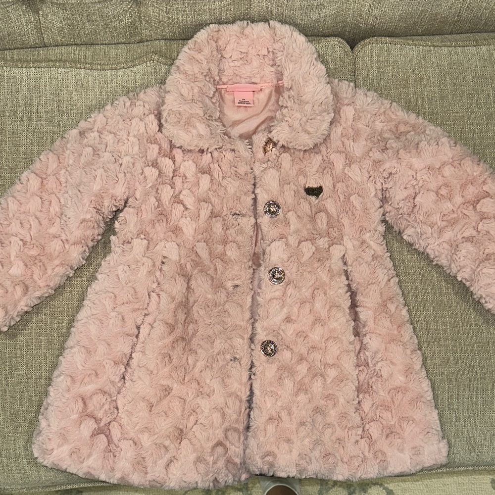 Juicy Couture Blush Faux Fur Kids Jacket